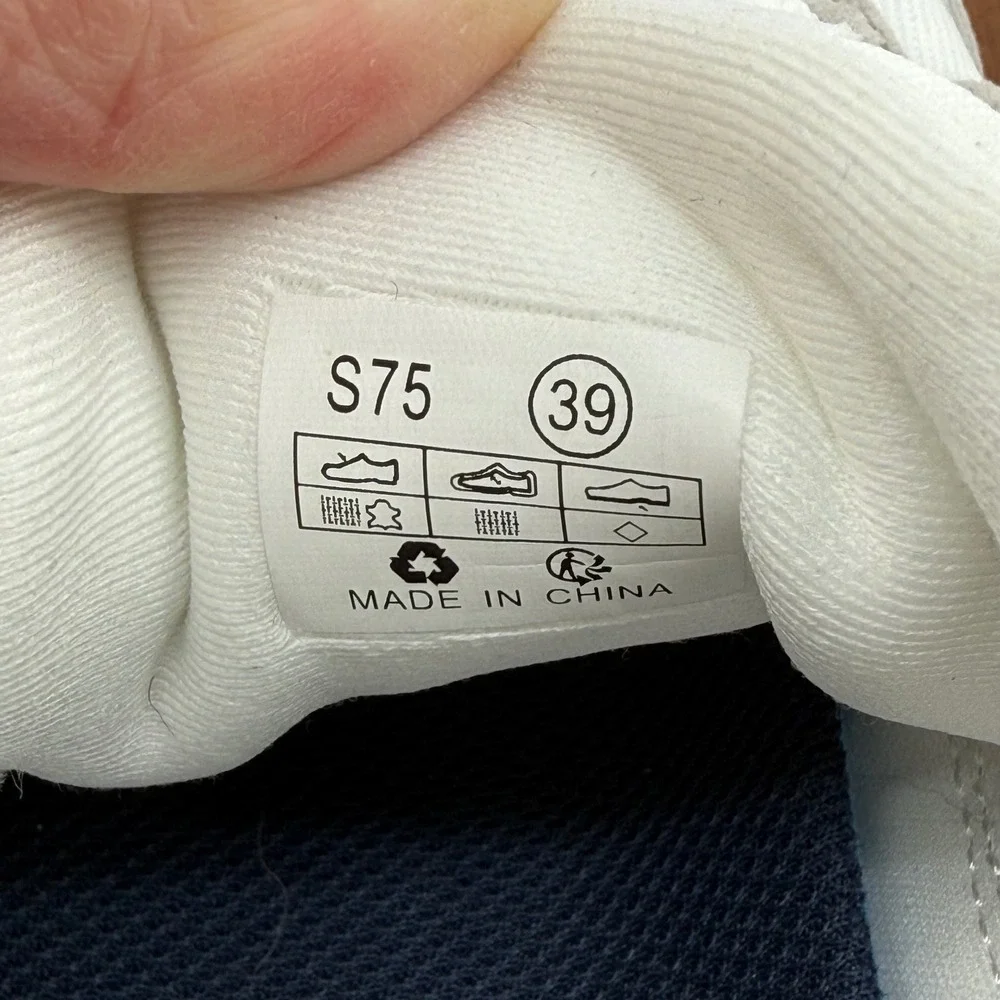 BRONAX S75 White Grey Suede Walking Lifestyle Sneakers EU 39 US Women 8 Men 6.5